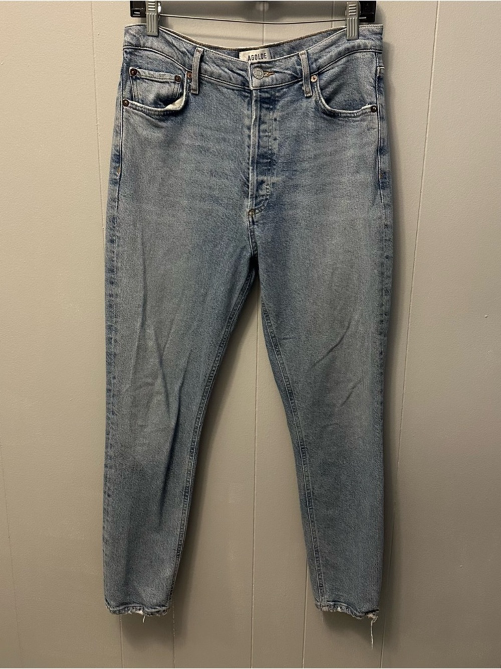 Agolde Slim Straight Men's Jeans in Light Blue Wash